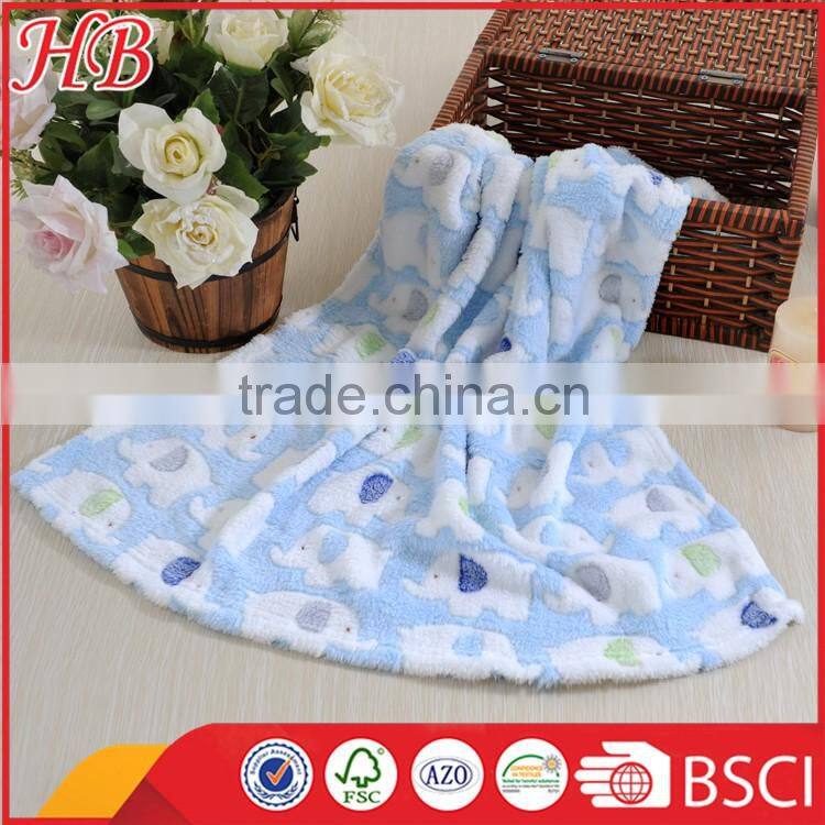 unique jacquard coral fleece baby blanket
