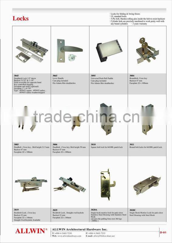 Door Mortise Deadlatch Lock