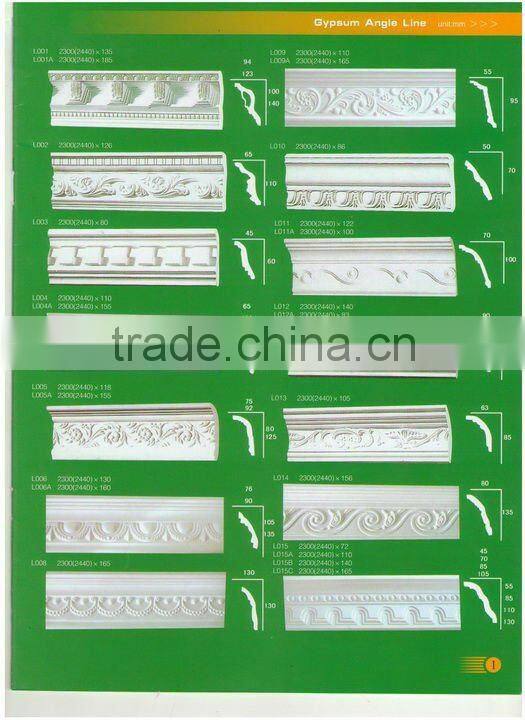 Decorative Plater of Paris Gypsum Cornice 2440mm