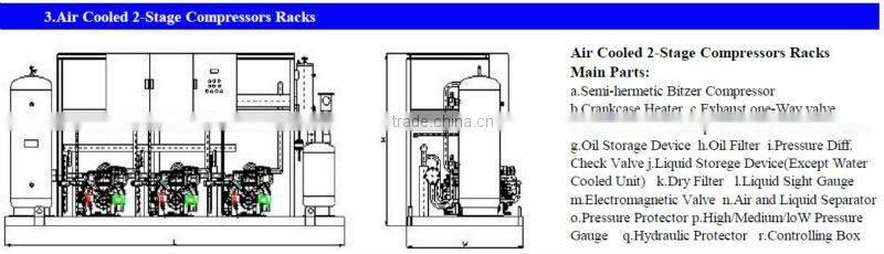 JZBBS CE,ISO9001 High Efficient Water cooled condensing units,refrigeration systems for for Food Fresh,Cold Storage Room