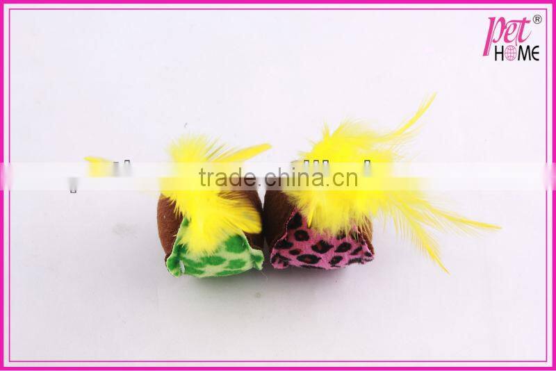 2013 Pet Home Soft Batting Balls With Tail Cat Toy