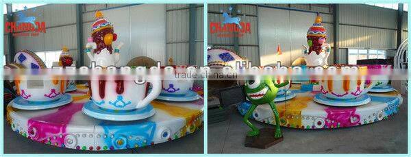 Interesting family entertainment center rotating rides tea cups