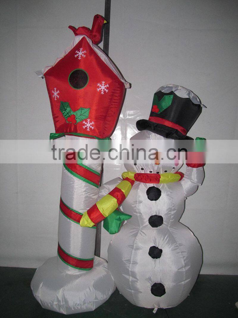 DK-891 snowman and Cuckoo inflatable decor christmas ornament 5ft