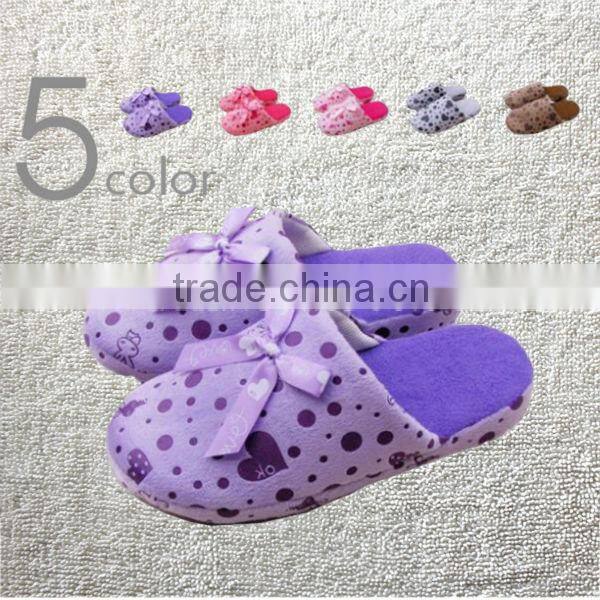 2014 women's winter slippers sweet heart Love cartoon butterfly slippers home flats indoor floor cotton padded shoes