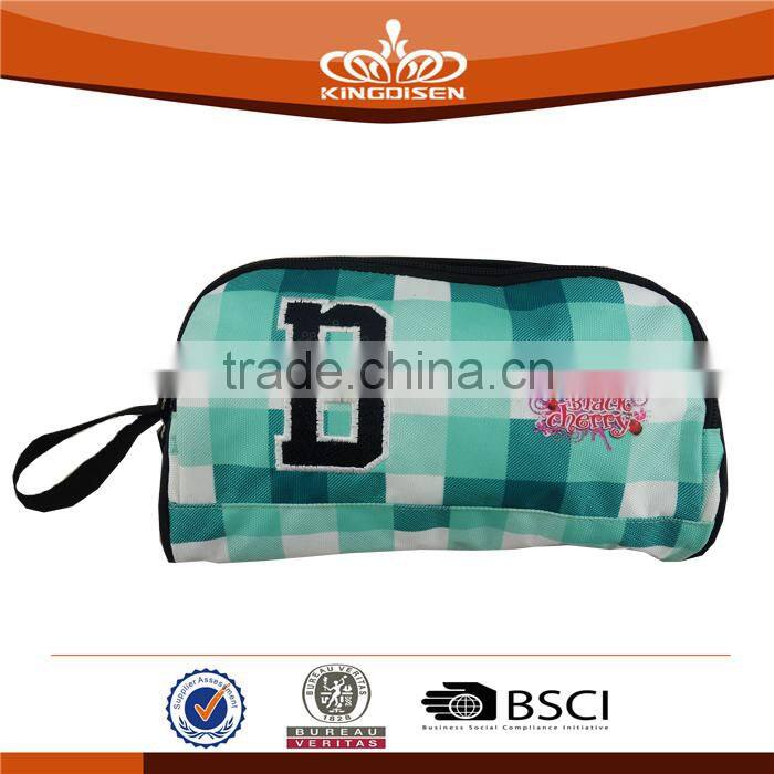 fashion double zipper pencil bag for kids