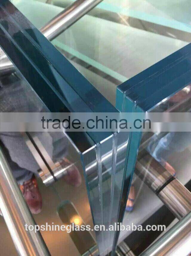 tempered frameless glass balustrade with EN12150, AS/NZS2208:1996, BS62061981