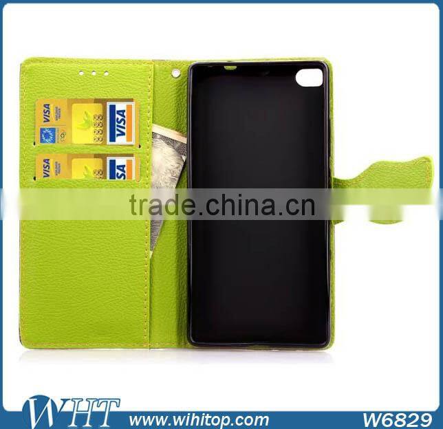 Luxury Wallet Leather Case for Huawei P8 Lite, Smartphone Accessory New Product
