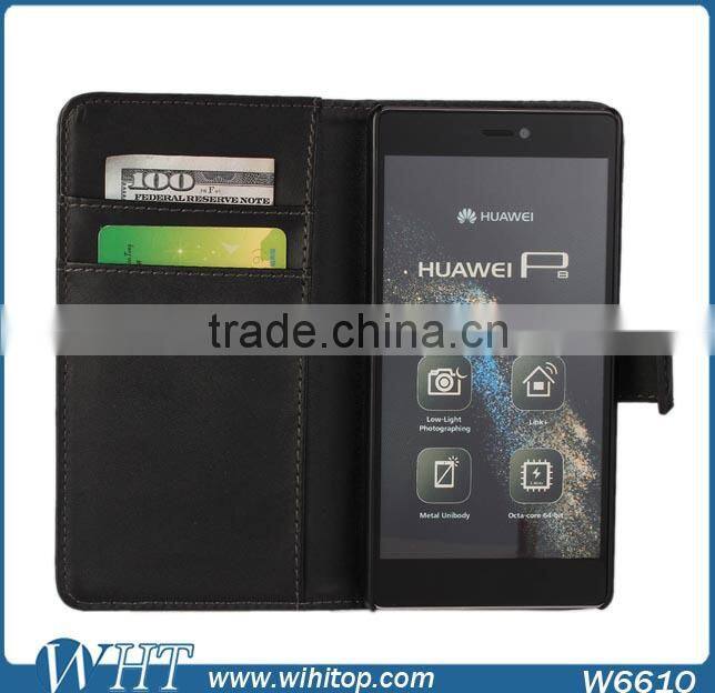 Electronic Products PU Leather Flip Cover with Card Slot Holster for Huawei P8 Case