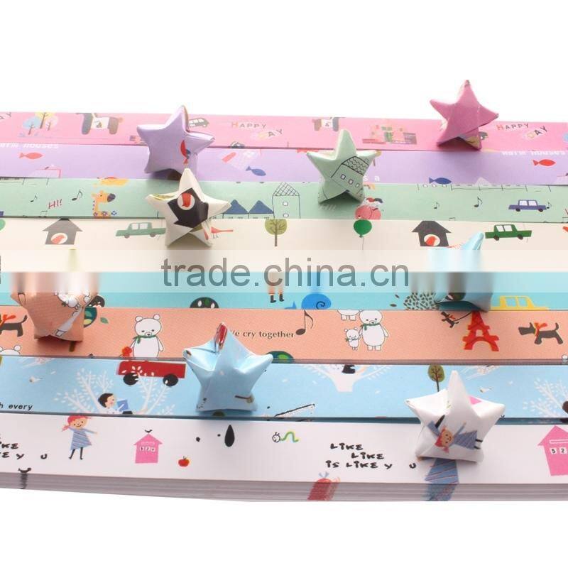 Luminous Lucky Star Paper Heart Paper Origami Museum Wishing Star Paper Birthday Gift Stripes White Five-pointed Star