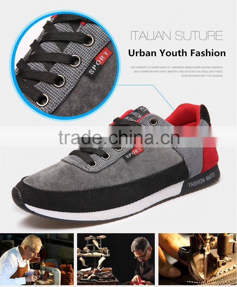 Hot Trend Lace Up Fashion Mens Sport Shoe New Model Canvas Shoes