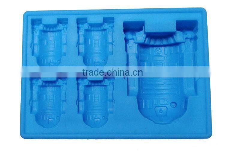 Chocolate Cookies Baking Mould diy Tool Siliconea R2-D2 Cocktails Ice Cube Mold Tray Bar Party Drink SQ150