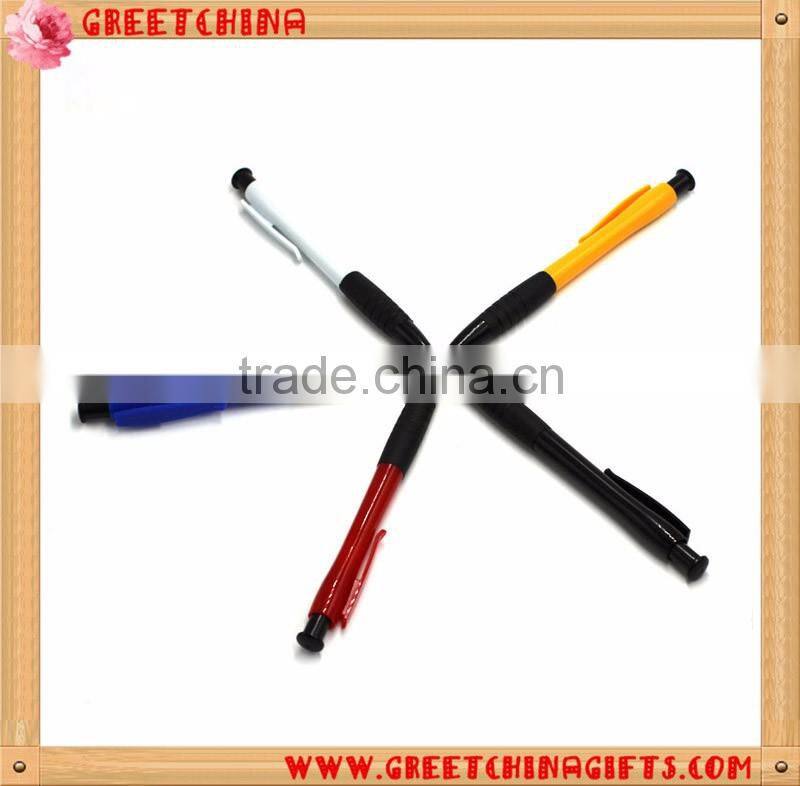 Custom Printed LOGO Clips Colorful Plastic Ballpoint Pen With Colorful Barrel