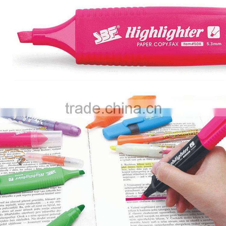 Hot selling fluorescent highlighter marker item 508