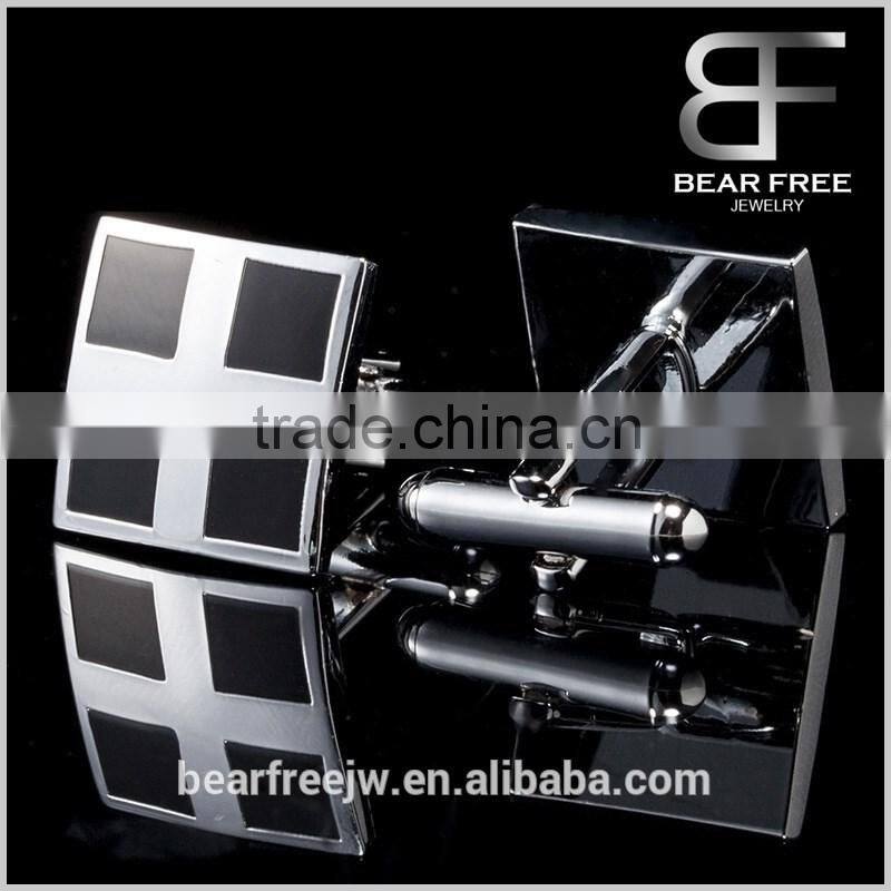 classic Style best gift black Cross enamel cufflinks