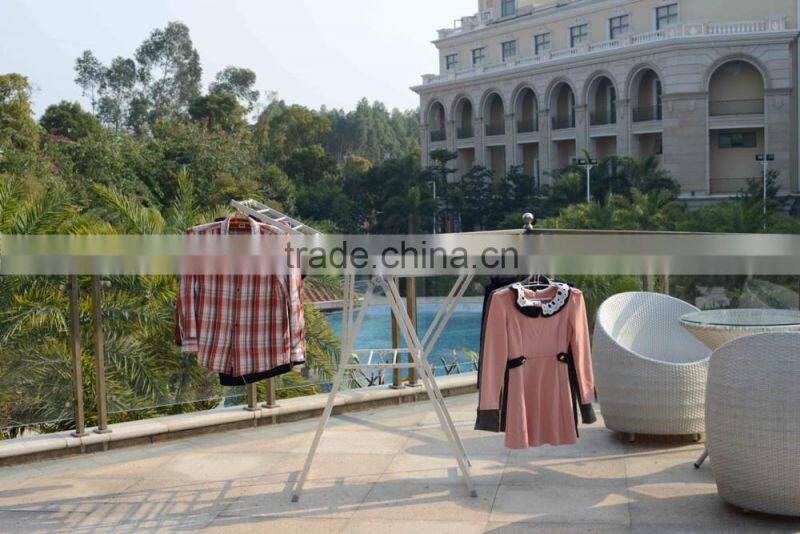 X shape stock folded steel garment rack laundry cloth hanger