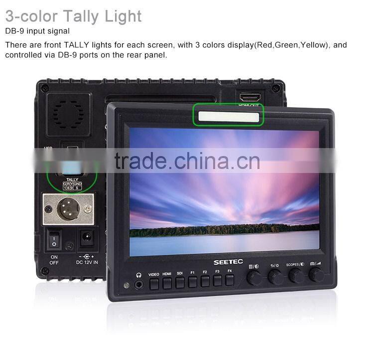 IPS panel wide view angle build-in HDMI to SDI Conversion output 7" dslr field monitor for film shooting IPS wide view angle