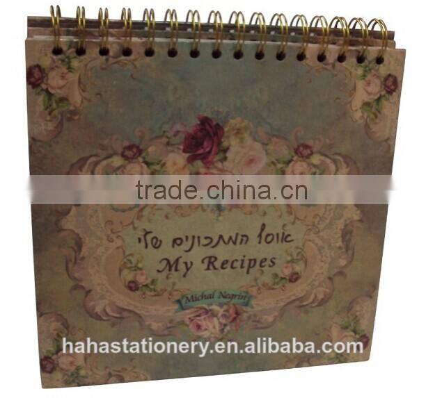 color hardcover calendar printing spiral bound