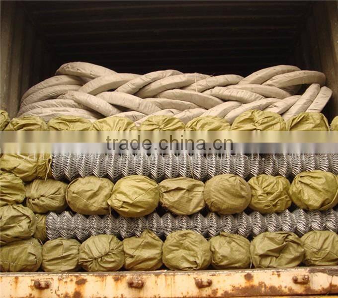 75mmX75mm diamond hole opening pvc coated chain link fencing