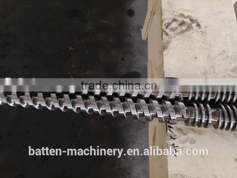 Twin screw and barrel for PVC PROFILE EXTRUDER