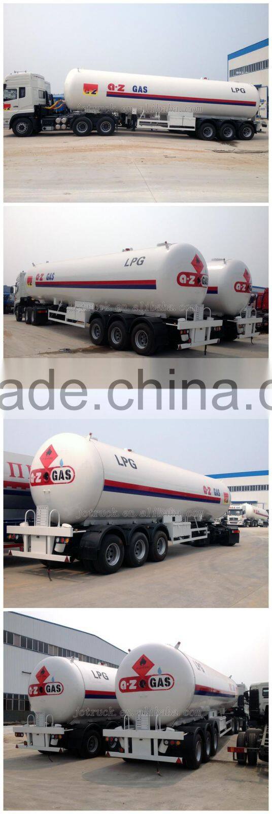 High efficiency 46cbm 3 axle lpg tank semi trailer hot sale