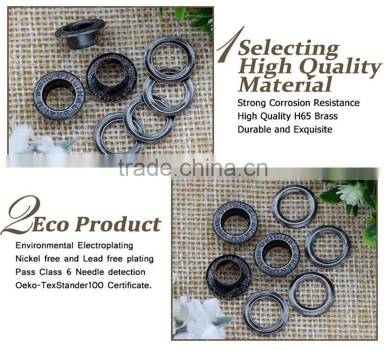 Wholesale Round Plating Silver Custom Brass Metal Eyelets