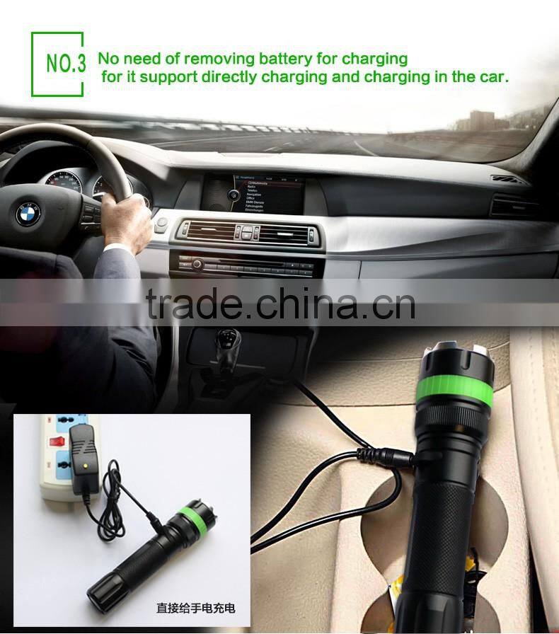 Powerful multi-function rechargeable led flashlight TC18 350 lumen led flashlight