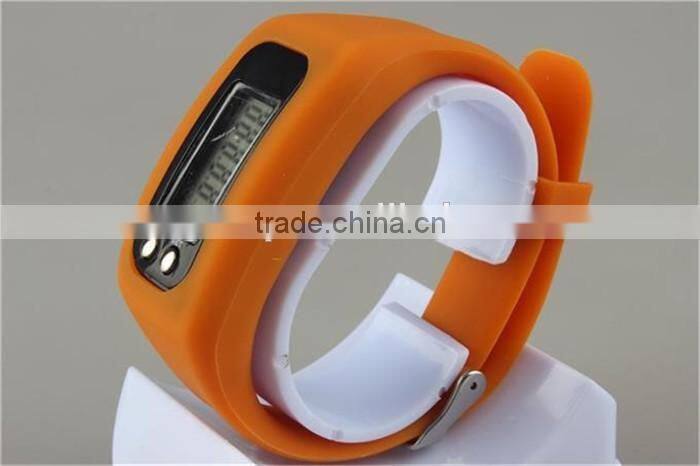 hot style silicone bracelet pedometer multifunctional pedometer watch