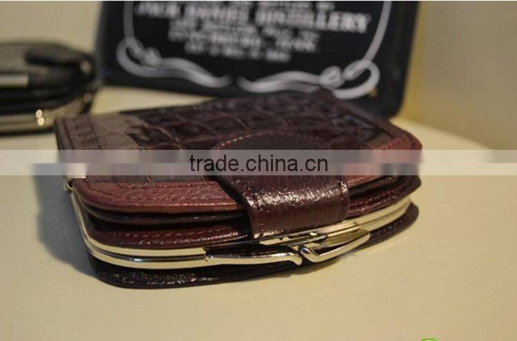 Famous designer clip money wallet with anmial pattern leather
