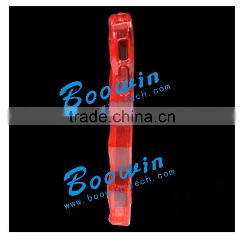 red blue hexagon Soft TPU Gel Crystal Jelly Case Cover for apple iphone 4s