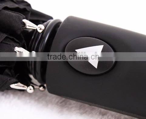 Black and white 27 inch double canopy windproof high quality compact golf umbrella