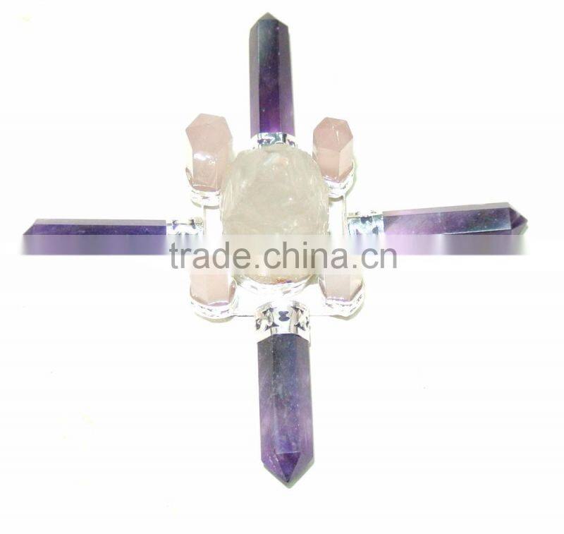 Fancy 4-Point Arrowhead Rose Quartz Rough Cone Energy Generator
