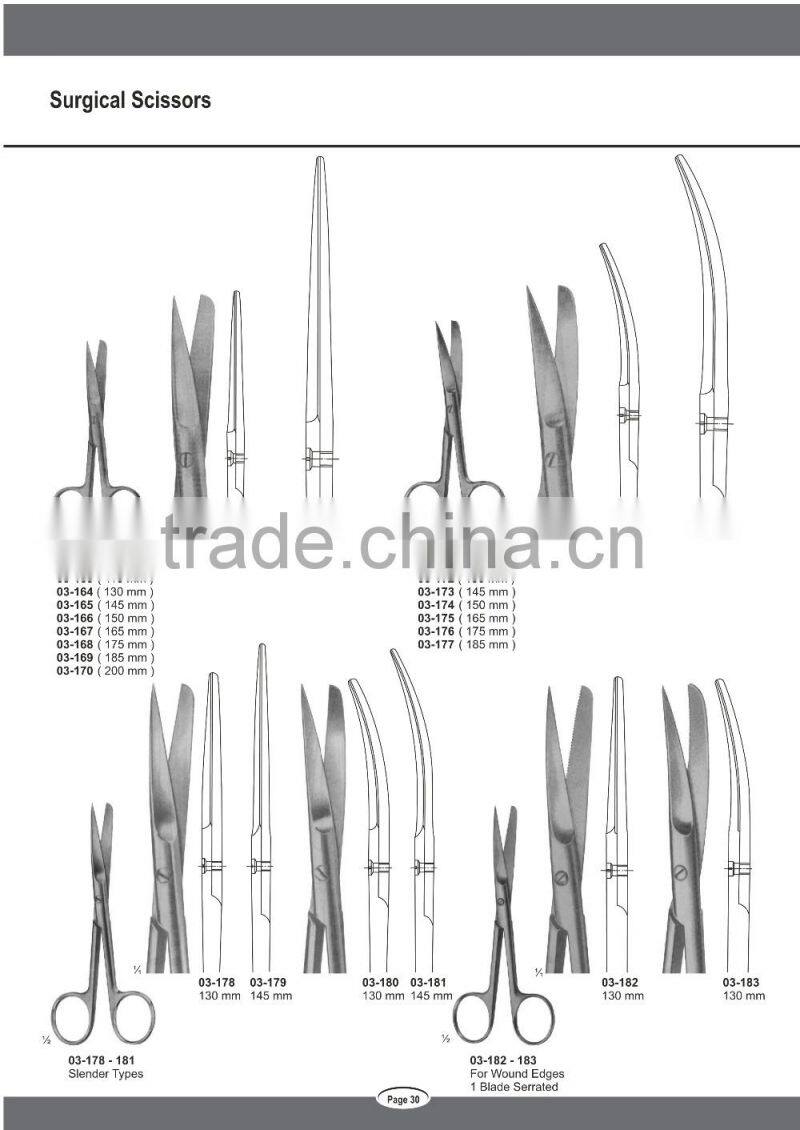 General Surgical Dressing DEAVER SYSTRUNK Incision Scissors Standard Medical Instruments