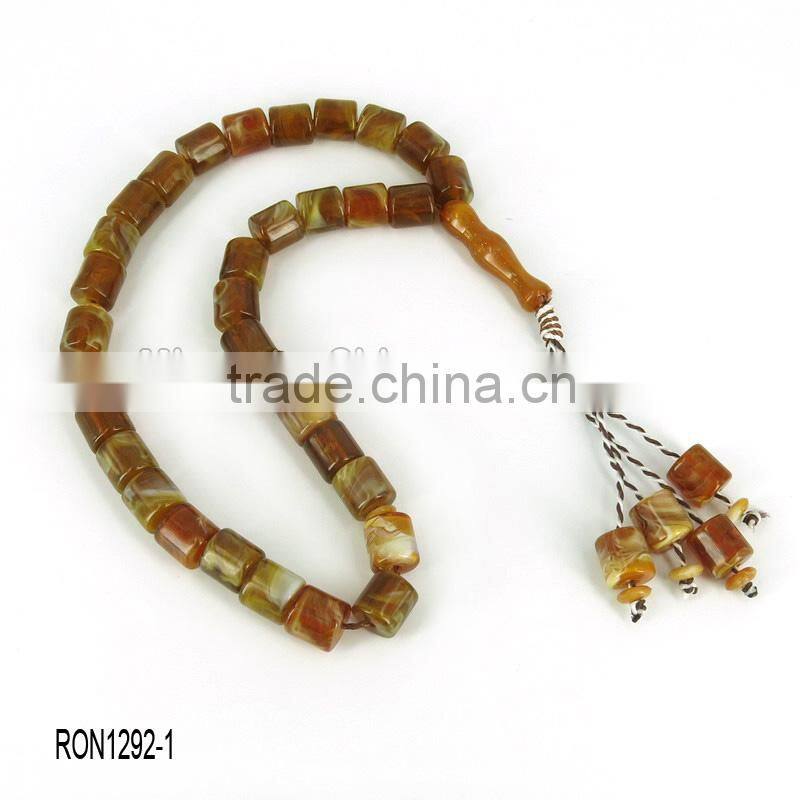 Cherry amber color 33pcs Islamic Prayer Beads Misbaha Rosary Tesbih misbaha