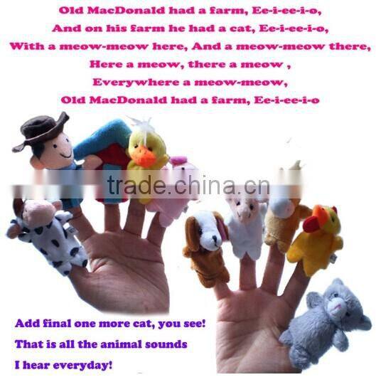 The Nursery Rhyme Finger Puppets "Old Macdonald Had A Farm" Baby Toys For Children JPtoys140704