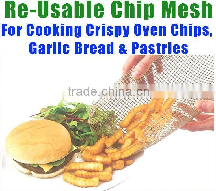 Non-stick Oven Crisper Sheet /Cooking Mesh-PTFE coated, no mess for crisp chips