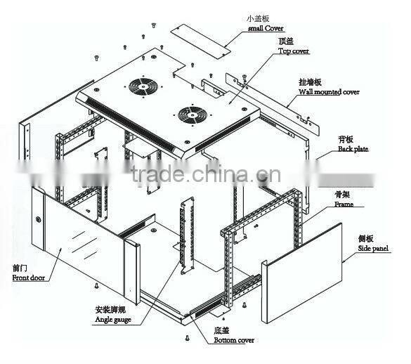 Locking wall mount cabinet - DW double section wall mounted cabinet