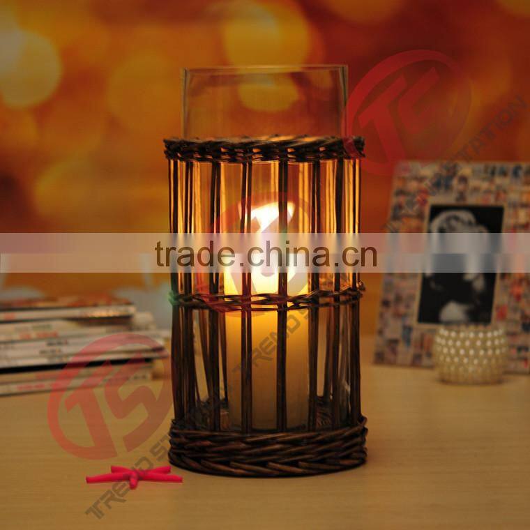 Tall glass candle holders