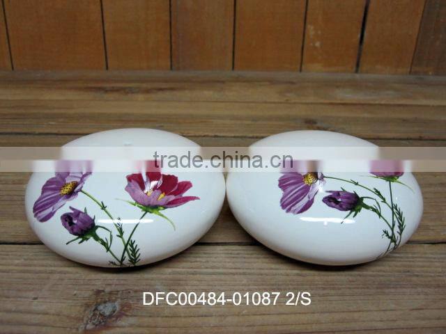 hot sale ceramic butter dishes cover with lids and tray