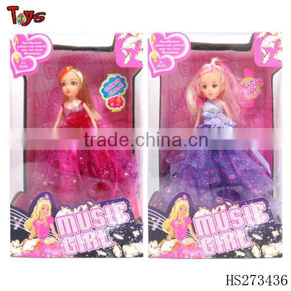 2013 Top super solid body light and music bump & go plastic doll