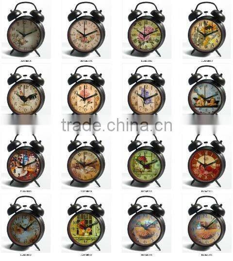 Decorative desk alarm clock