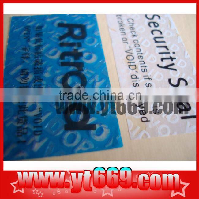 color printing tamper proof seal