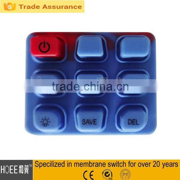 instrument control rubber keypad matrix silicone rubber numeric keypad