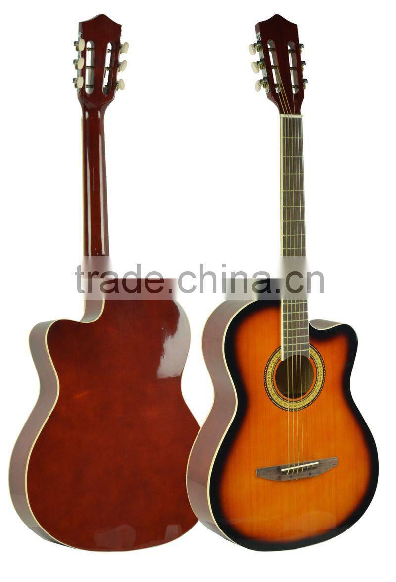 39inch vintage guitar spruce acoustic electric guitar