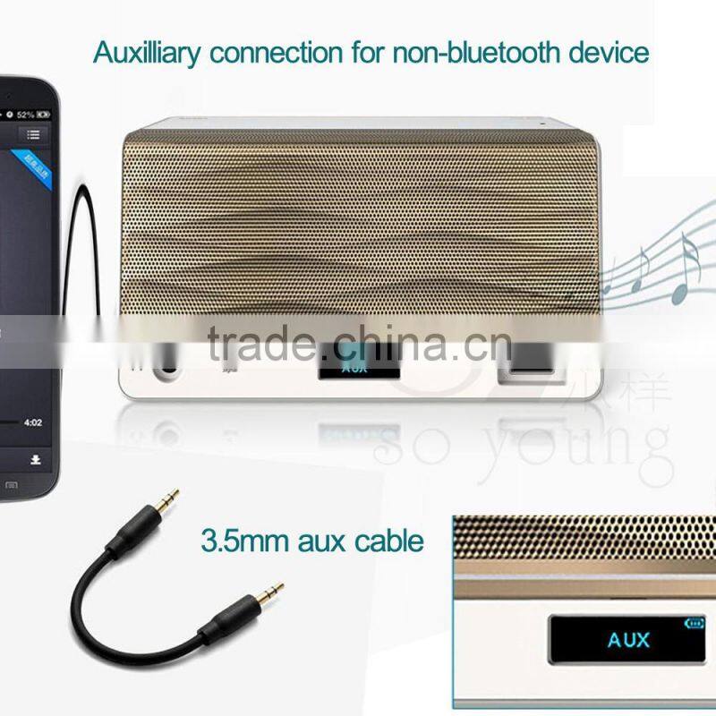 SHABA VS-33 Luxury-Portable HiFi Wireless Bluetooth Speaker Powerful Sound FM/NFC/Handsfree/Mic