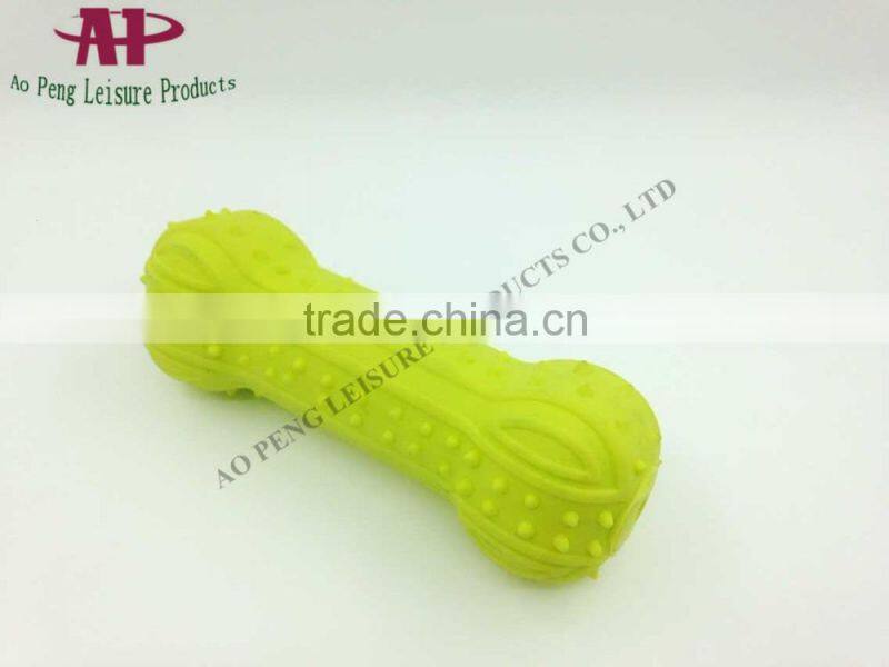 2016 Wholesale Pet Supply Rubber Bone Squeaky Inside Pet Dog Toys