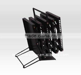 Folding adjustable A4 metal literature rack