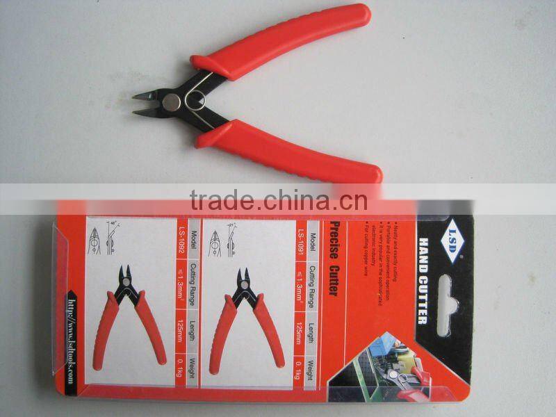Red Insulate Coated Handle Electrical Wire Stripper Cutter 5"