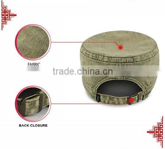 100% cotton twill military cap verclo