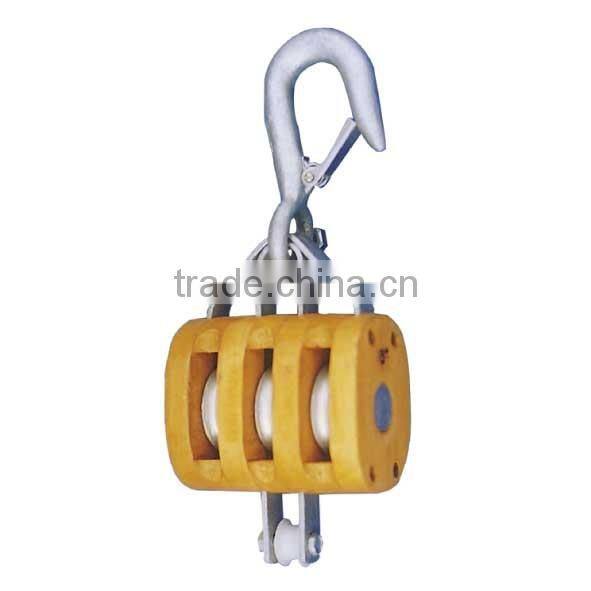 HOOK REGULAR WOOD PULLEY BLOCK