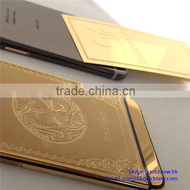 24k Gold for iphone 6s back housing 24k for iphone 6s back housing for iphone 6s back housing cover